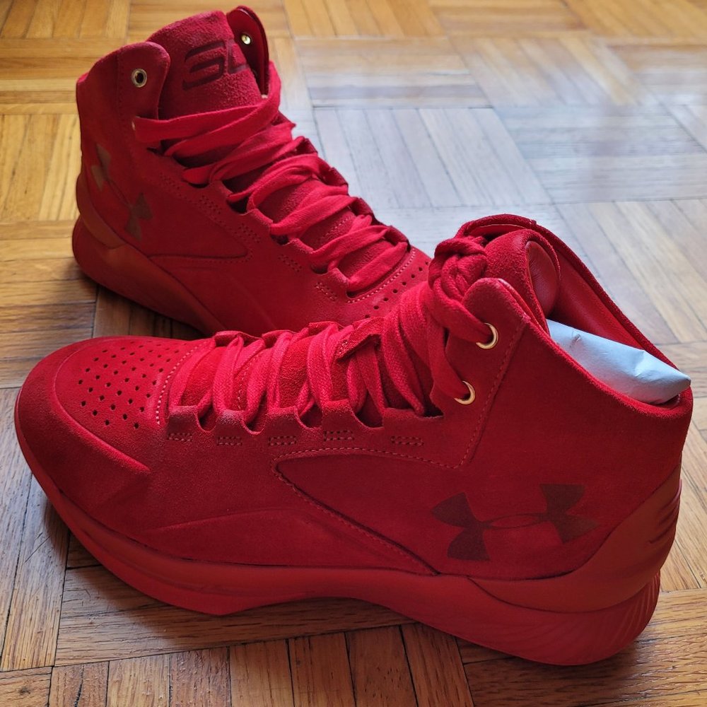 Red Suede Steph Curry x Under Armour Sneakers